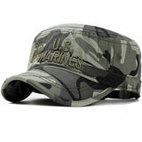 2020 United States US Marines Corps Cap Hat Military Hats Camouflage Flat Top Hat Men Cotton Hat USA Navy Embroidered Camo Hat