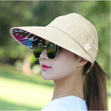 Sun protection hats for women, sun protection, beautiful ponytail